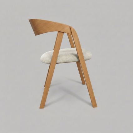 Matstol LUSO ek/beige