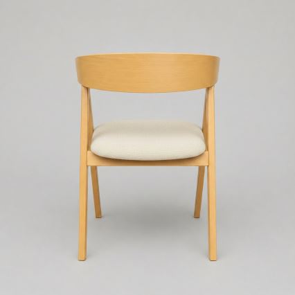 Matstol LUSO ek/beige