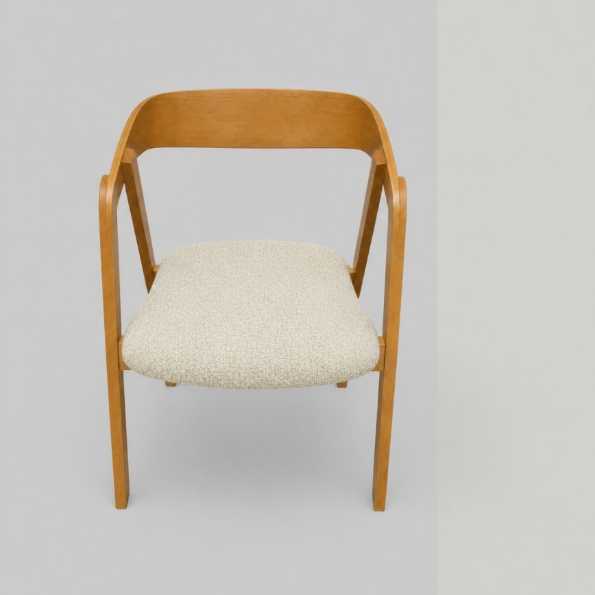 Matstol LUSO ek/beige