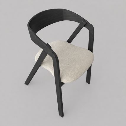 Matstol LUSO svart/beige
