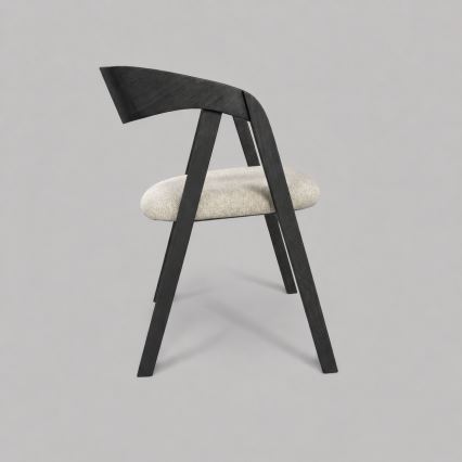 Matstol LUSO svart/beige