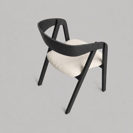 Matstol LUSO svart/beige
