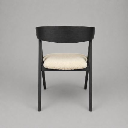 Matstol LUSO svart/beige