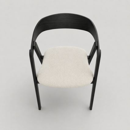Matstol LUSO svart/beige