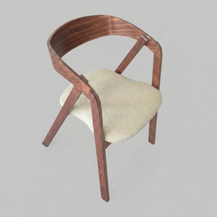Matstol LUSO valnöt/beige