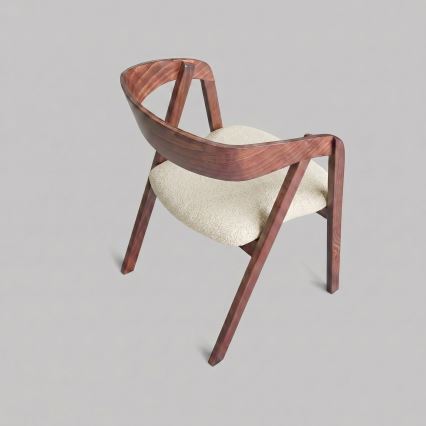 Matstol LUSO valnöt/beige