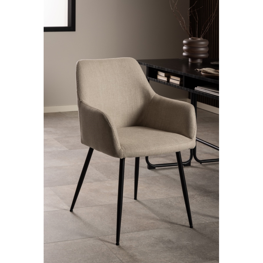 Matstol med armstöd TANYA 1 st beige