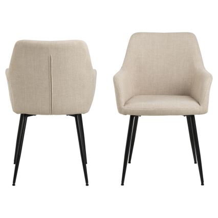 Matstol med armstöd TANYA 1 st beige