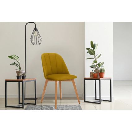 Matstol RIFO 86x48 cm gul/ljus ek