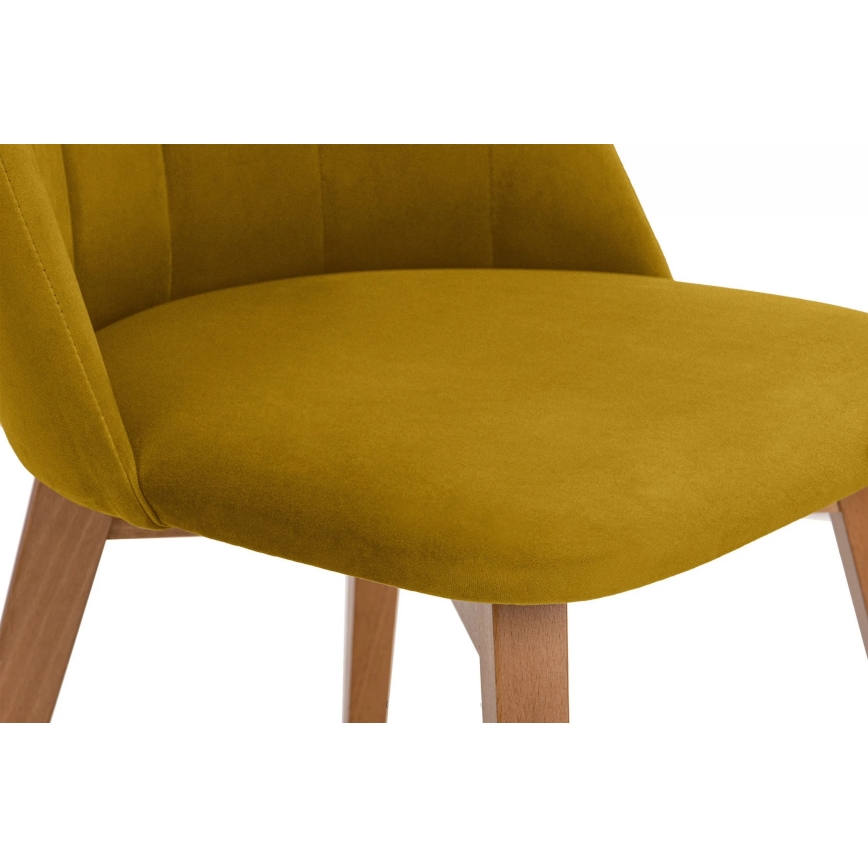 Matstol RIFO 86x48 cm gul/ljus ek