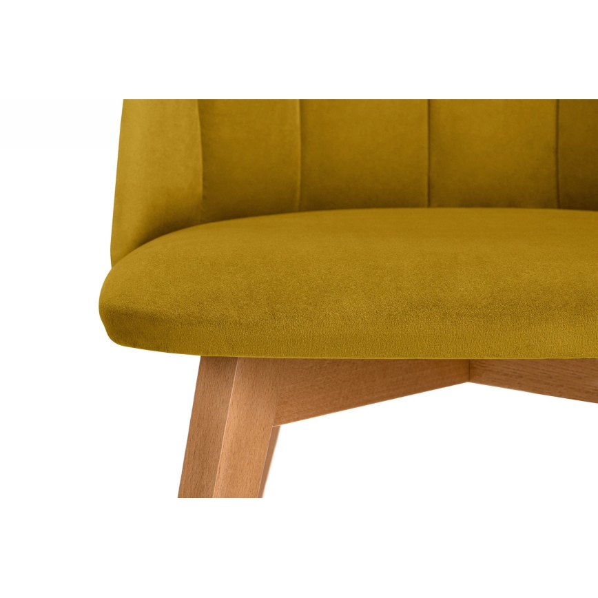 Matstol RIFO 86x48 cm gul/ljus ek