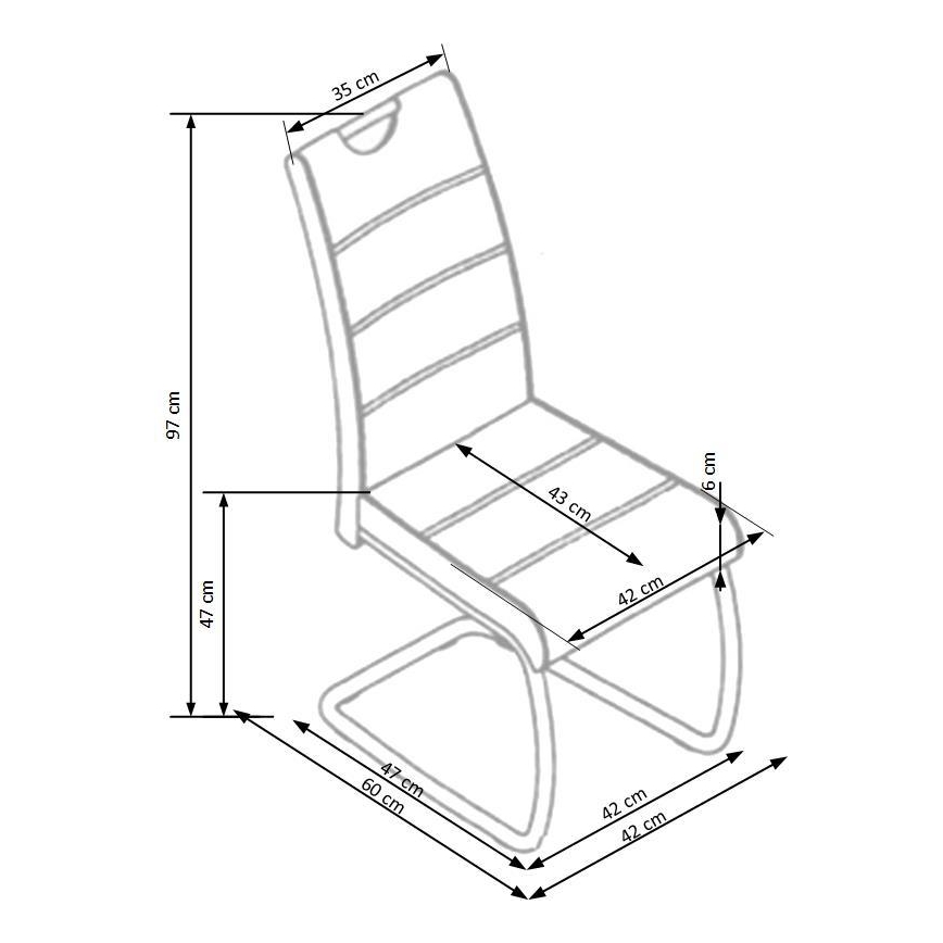Matstol SAFFON, 1 st, svart
