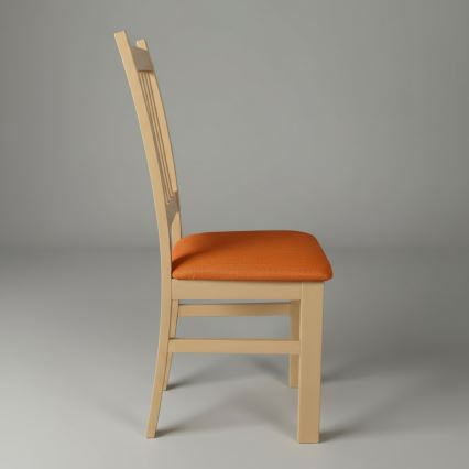 Matstol SIMON bok/orange