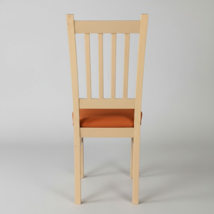 Matstol SIMON bok/orange