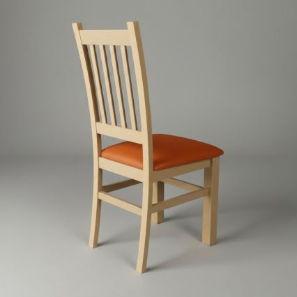 Matstol SIMON bok/orange