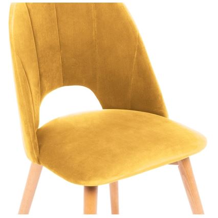 Matstol TINO 86x48 cm gul/ljus ek