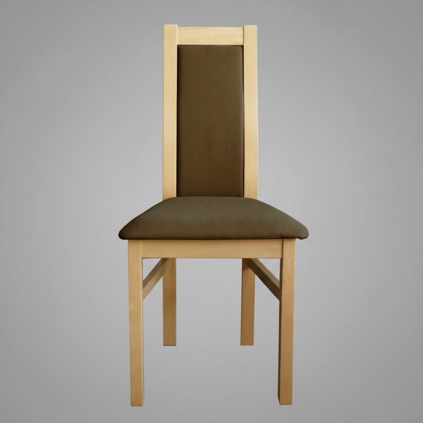 Matstol ZOE ek/mörkbrun