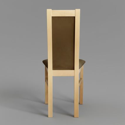 Matstol ZOE ek/mörkbrun