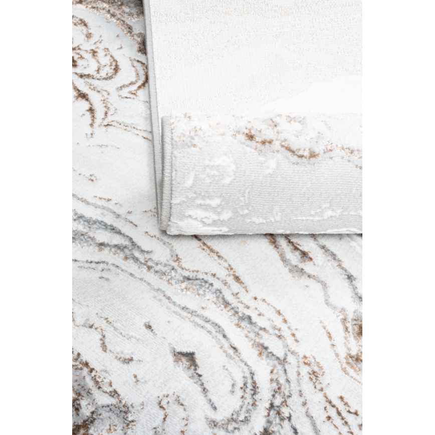 Matta CREATION 200 x 290 cm, 1950 g/m², grå/brun med marmormönster