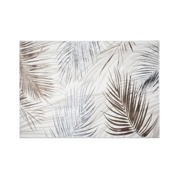 Matta CREATION 200x290 cm, 1950 g/m² – beige/grå med palmbladsmönster