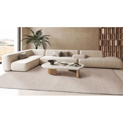 Matta FIR WOOL 70x140 cm 2600 g/m2 krämvit/natur