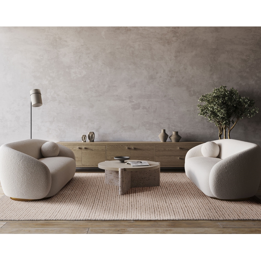 Matta FIR WOOL 70x140 cm 2600 g/m2 krämvit/natur