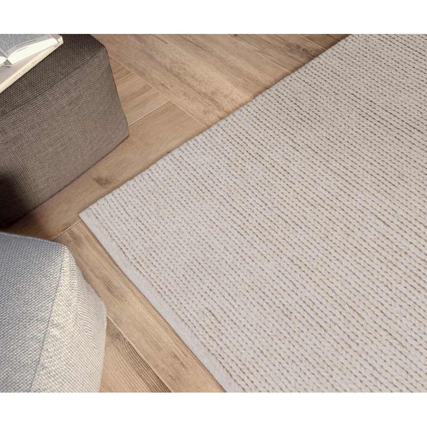 Matta FIR WOOL 70x140 cm 2600 g/m2 krämvit/natur