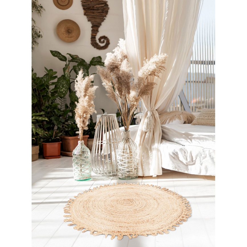 Matta JUTA 100 cm beige/naturlig