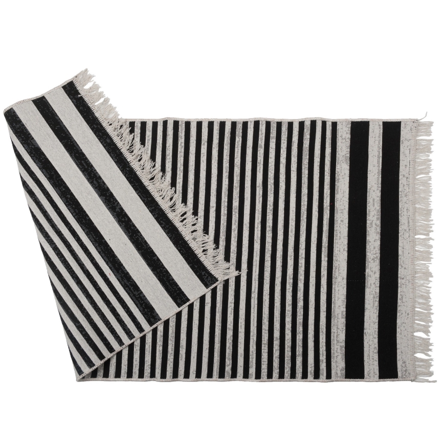 Matta KILIM GOLD 60x120 cm svart/vit