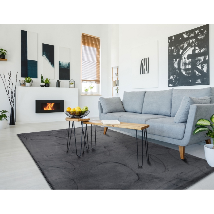 Matta RABBIT 3D 120x170 cm, antracit