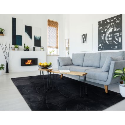 Matta RABBIT 3D 120x170 cm svart
