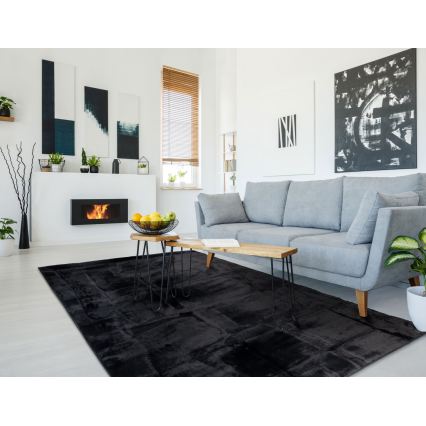 Matta RABBIT 3D 160x230 cm svart