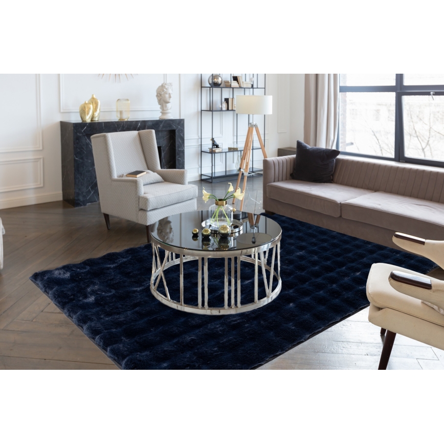 Matta RABBIT BUBBLE 120x170 cm mörkblå