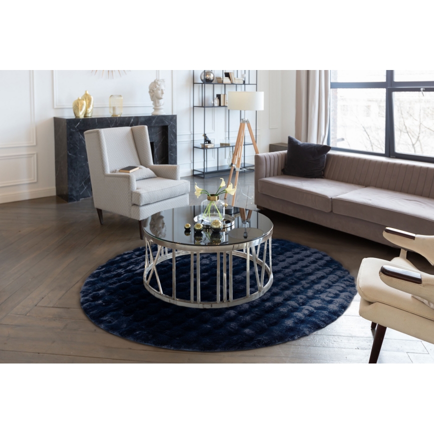 Matta RABBIT BUBBLE 160 cm mörkblå