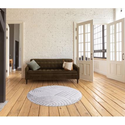 Matta SALAMANCA 100 cm grå/vit