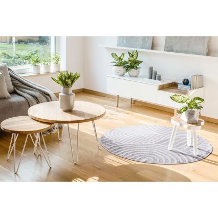 Matta SALAMANCA 100 cm grå/vit