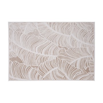 Matta SALAMANCA 200x280 cm beige/vit, bladmönster