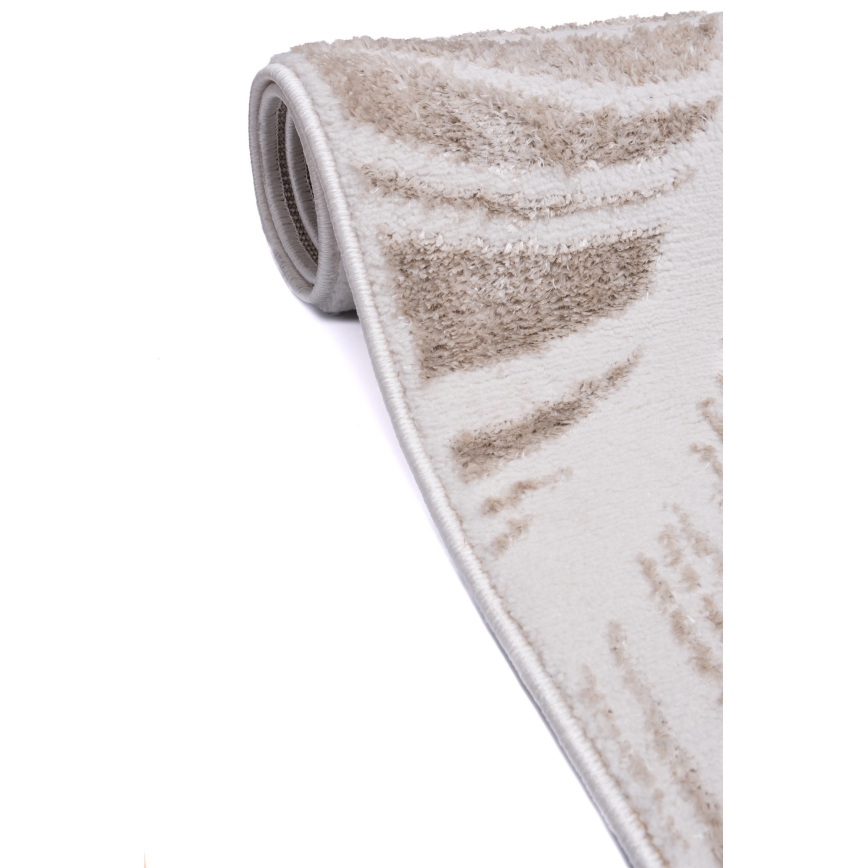 Matta SALAMANCA 200x280 cm beige/vit, bladmönster