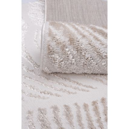 Matta SALAMANCA 67x120 cm beige/vit/bladmönster