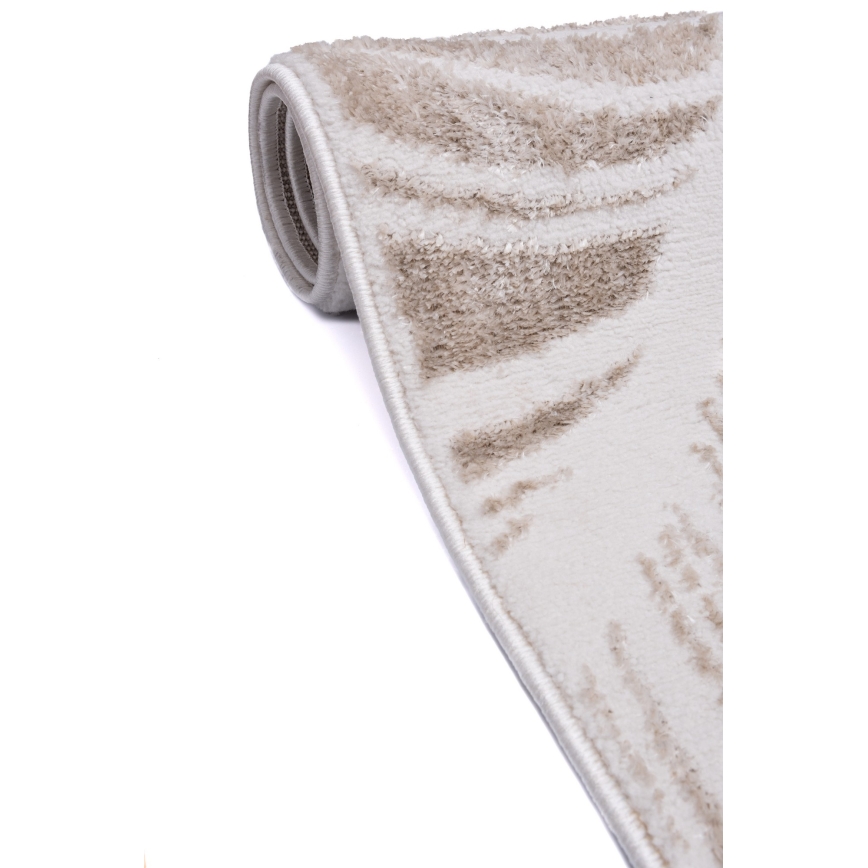 Matta SALAMANCA 67x120 cm beige/vit/bladmönster