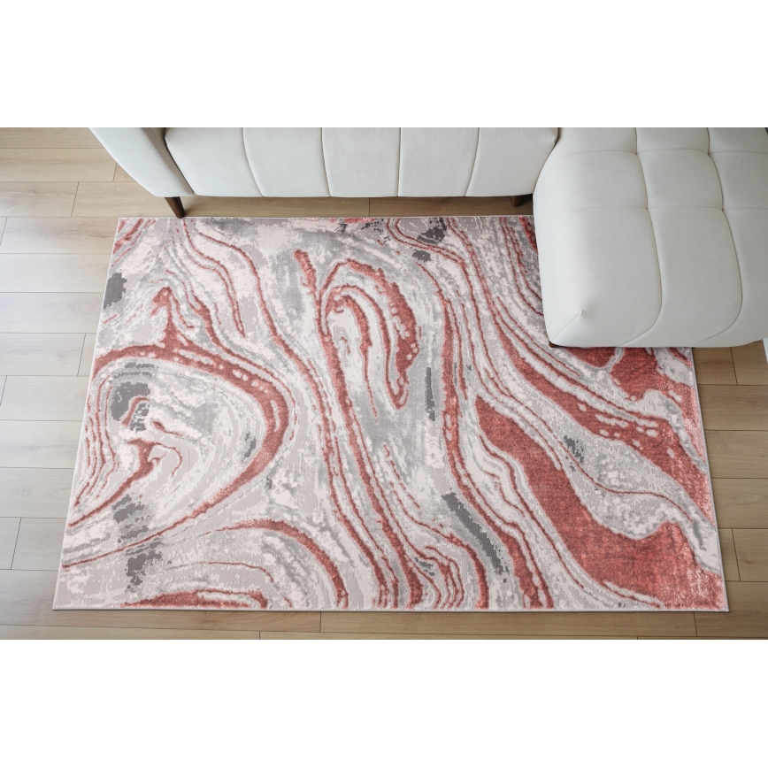Matta STONE 80x140 cm rosa/grå