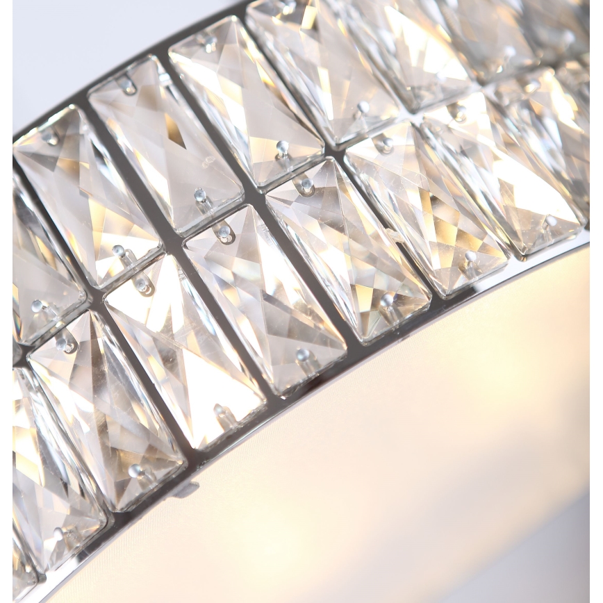 MAXLIGHT C0122 - Taklampa DIAMANTE 6xG9/42W/230V diameter 46 cm skinande krom