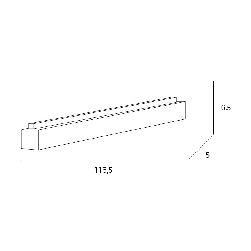 MAXLIGHT C0125D - LED Dimbar taklampa LINEAR LED/36W/230V 113,5 cm vit
