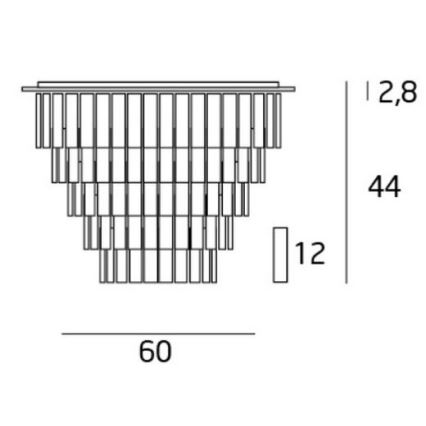 MAXLIGHT C0137 - Taklampa MONACO 15xG9/40W/230V diameter 60 cm skinande krom