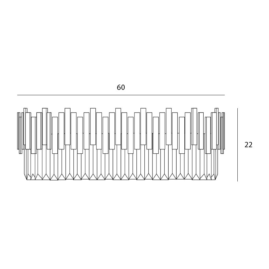 MAXLIGHT C0164 - Taklampa TREND 15xE14/40W/230V diameter 60 cm guld