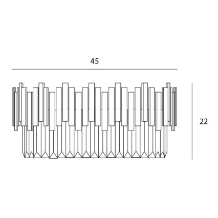 MAXLIGHT C0165 - Taklampa TREND 8xE14/40W/230V diameter 45 cm guld