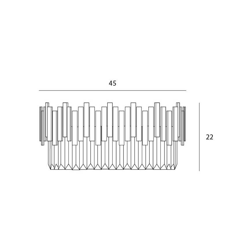 MAXLIGHT C0165 - Taklampa TREND 8xE14/40W/230V diameter 45 cm guld