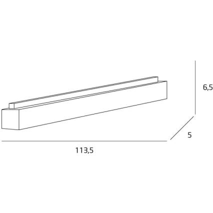 MAXLIGHT C0175D - LED Dimbar taklampa LINEAR LED/36W/230V 113,5 cm svart