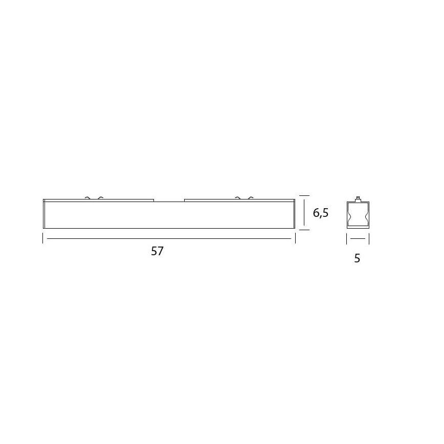 MAXLIGHT C0190 - LED taklampa LINEAR LED/18W/230V 57 cm svart