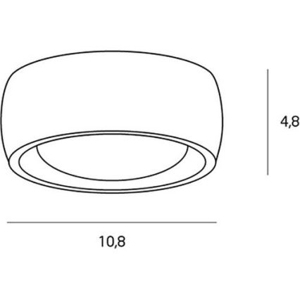 MAXLIGHT C0204 - LED taklampa för badrum KODAK LED/8W/230V diameter 10,8 cm IP44 svart